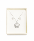 Elegant Pearl Flower Jewelry Set